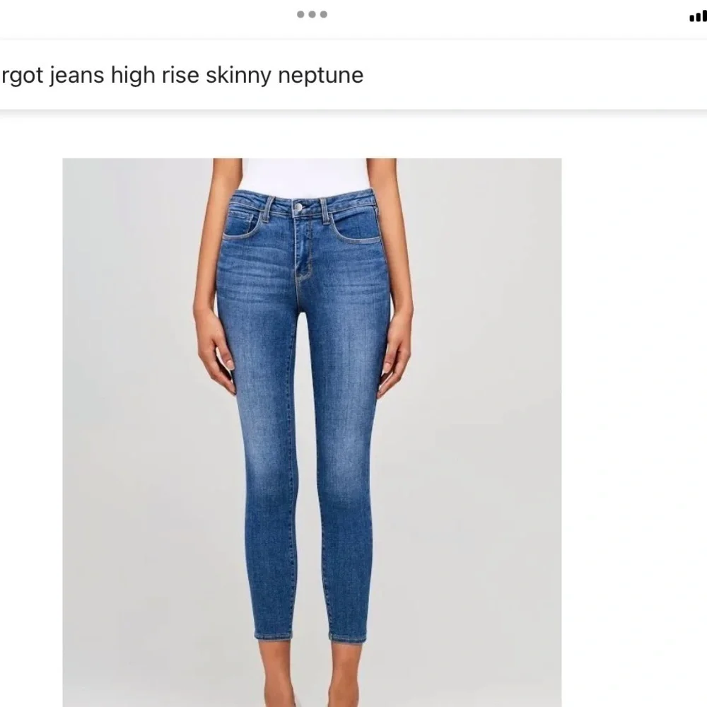 NWT L'agence Margot High Rise Skinny Jeans Size 25” Waist Stretch Blue Neptune - Picture 4 of 15